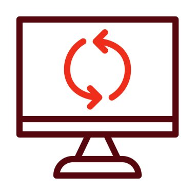 Kişisel ve ticari kullanım için Vektör Kalın Çizgisi İki Renk Simgesini Güncelle