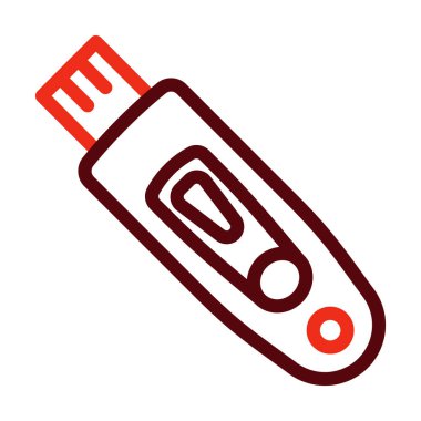 Kişisel ve ticari kullanım için Usb Sürücü Kalın Çizgi İki Renk Simgeleri