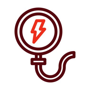 Kişisel ve ticari kullanım için Kablosuz Şarj Kalın Çizgisi İki Renk Simgesi