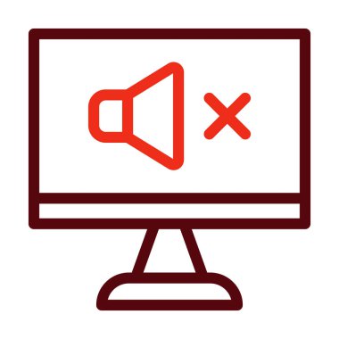 Kişisel ve ticari kullanım için Ses Vektörü Kalın Çizgisi İki Renk Simgesi Yok