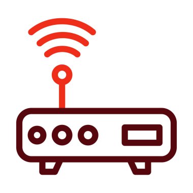 Yönlendirici Aygıt Kalın Çizgi Kişisel ve Ticari Kullanım İçin İki Renk Simgesi