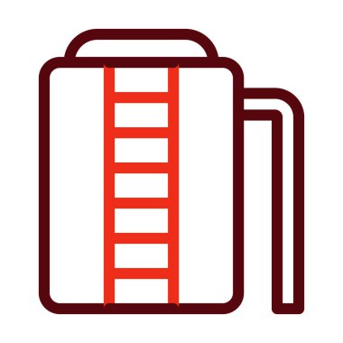 Kişisel ve ticari kullanım için Tank Vektör Kalın Çizgisi İki Renk Simgesi