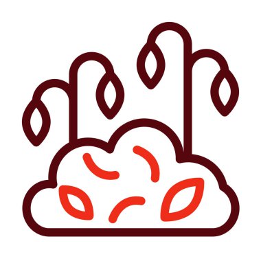 Tarım Atık Vektör Kalın Çizgisi Kişisel ve Ticari Kullanım İçin İki Renk Simgesi