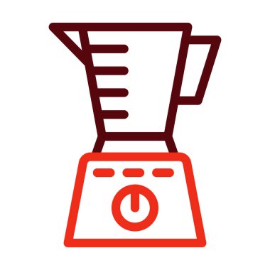 Kişisel ve Ticari Kullanım İçin Blender Vektör Kalın Çizgisi İki Renk Simgesi