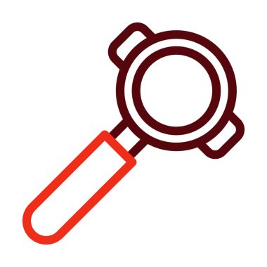 Portafilter Vektör Kalın Çizgisi Kişisel ve Ticari Kullanım İçin İki Renk Simgesi