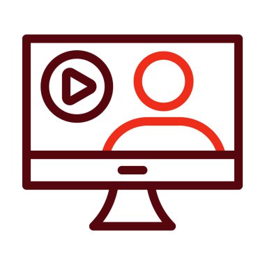 Kişisel ve ticari kullanım için Kalın Çizgi İki Renk Simgesi Giyin