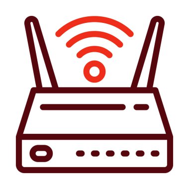 Yönlendirici Kalın Çizgi Kişisel ve Ticari Kullanım İçin İki Renk Simgesi