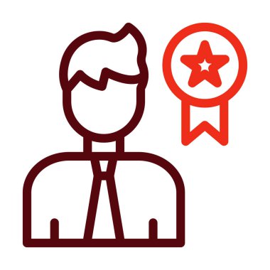 Kişisel ve Ticari Kullanım İçin En İyi Çalışan Vektör Kalın Çizgisi İki Renk Simgesi