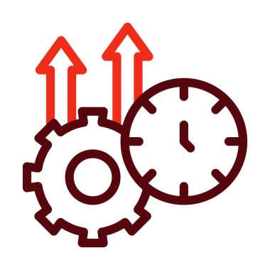 Kişisel ve ticari kullanım için Üretim Vektörü Kalın Çizgi İki Renk Simgeleri