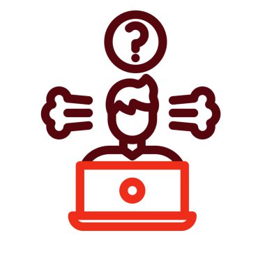 Kişisel ve Ticari Kullanım İçin Karışık Vektör Kalın Çizgisi İki Renk Simgeleri