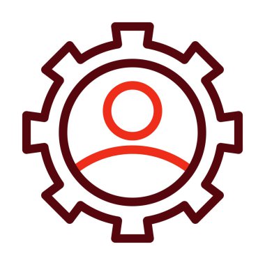 Kişisel ve Ticari Kullanım İçin Yetki Vektörü Kalın Çizgi İki Renk Simgesi