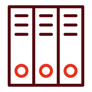 Kişisel ve Ticari Kullanım İçin Bağlayıcı Vektör Kalın Çizgisi İki Renk Simgesi