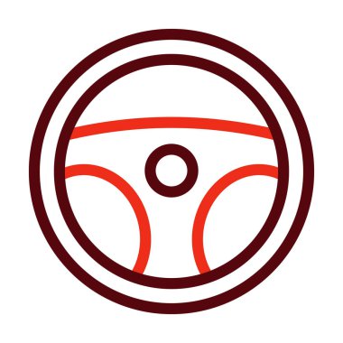 Direksiyon Vektörü Kalın Çizgi Kişisel ve Ticari Kullanım İçin İki Renk Simgesi