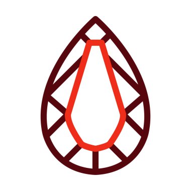 Kişisel ve ticari kullanım için Safir Vektör Kalın Çizgisi İki Renk Simgesi