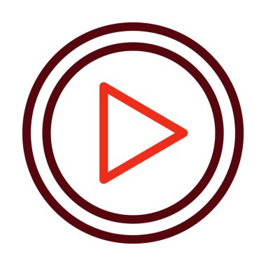 Kişisel ve ticari kullanım için Vektör Kalın Çizgisi İki Renk Simgelerini Oynat