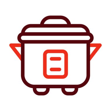 Crock Ot Vektörü Kalın Çizgi Kişisel ve Ticari Kullanım İçin İki Renk Simgesi