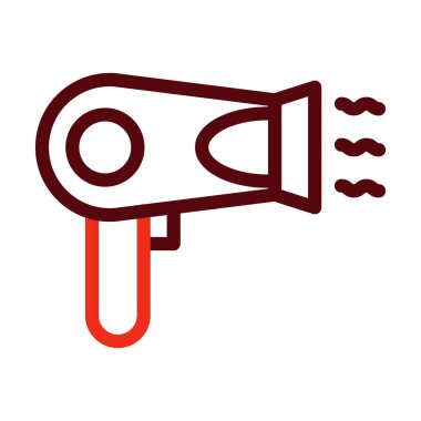 Saç kurutma makinesi kalınlığı Kişisel ve ticari kullanım için iki renk simgesi