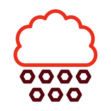 Kişisel ve ticari kullanım için Hail Vektör Kalın Çizgisi İki Renk Simgesi