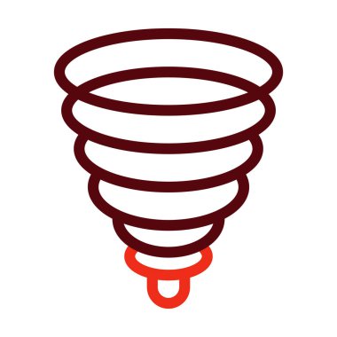 Twister Vektör Kalın Çizgisi Kişisel ve Ticari Kullanım İçin İki Renk Simgesi