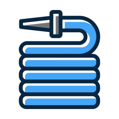 Bahçe Hortumu Kalın Çizgisi Kişisel ve Ticari Kullanım İçin Koyu Renk Simgeleri Dolduruldu