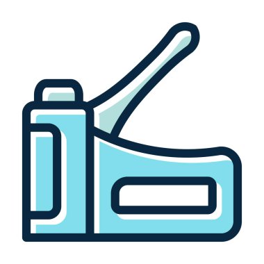 Kişisel ve ticari kullanım için Koyu Renk Simgeleri Doldurulmuş Zımba Tabancası Kalın Çizgisi