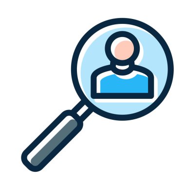 Kişisel ve Ticari Kullanım İçin Koyu Renk Simgeleri Doldurulmuş Profesyonel Vektör Kalın Çizgisini Bul