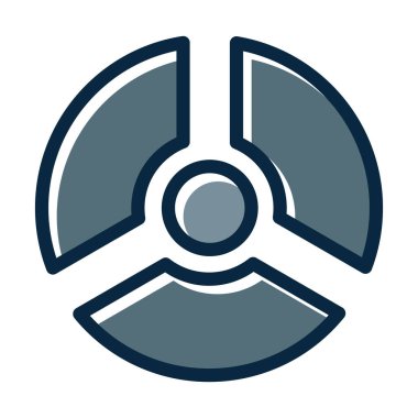 Biyolojik Tehlike Vektör Kalın Çizgisi Kişisel ve Ticari Kullanım İçin Koyu Renk Simgeleri Dolduruldu