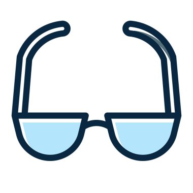 Kişisel ve ticari kullanım için Koyu Renk Simgeleri Doldurulmuş Gözlük Kalın Çizgisi Okunuyor