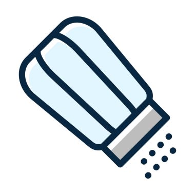 Kişisel ve ticari kullanım için Koyu Renk Simgeleri Doldurulmuş Tuz Vektörü Kalın Çizgisi