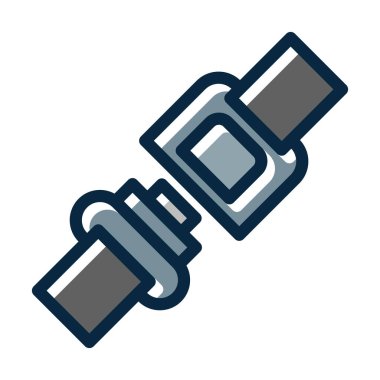 Güvenlik Kemeri Kalın Çizgisi Kişisel ve Ticari Kullanım İçin Koyu Renk Simgeleri Dolduruldu