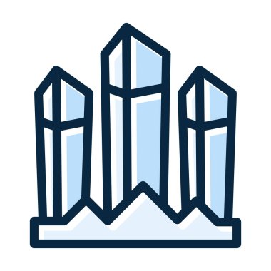 Kişisel ve ticari kullanım için Koyu Renk Simgeleri Doldurulmuş Mineral Vektör Kalın Çizgisi