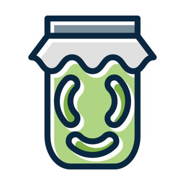 Kişisel ve ticari kullanım için Koyu Renk Simgeleri Doldurulmuş Turşu Vektörü Kalın Çizgisi