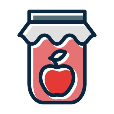 Kişisel ve ticari kullanım için Koyu Renk Simgeleri Doldurulmuş Jam Vektör Kalın Çizgisi