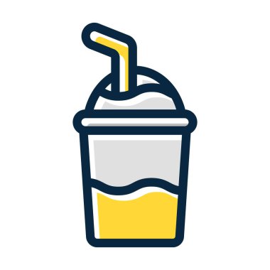 Koyu Renk Simgeleri Kişisel ve Ticari Kullanım İçin Yumuşak İçecek Kalın Çizgisi