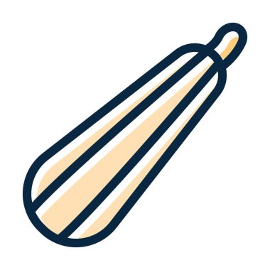 Lufa Vektör Kalın Çizgisi Kişisel ve Ticari Kullanım İçin Koyu Renk Simgeleri Dolduruldu