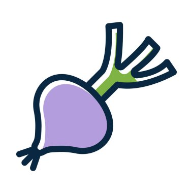 Kişisel ve ticari kullanım için Koyu Renk Simgeleri Doldurulmuş Soğan Vektörü Kalın Çizgisi