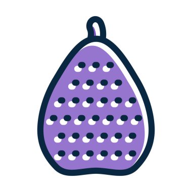 Kişisel ve ticari kullanım için Koyu Renk Simgeleri Doldurulmuş İncir Vektörü Kalın Çizgisi