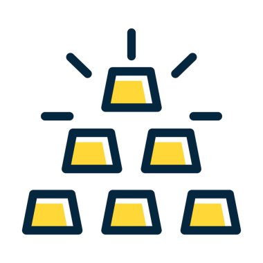 Koyu Renk Simgeleri Kişisel ve Ticari Kullanım İçin Altın Giriş Vektör Çizgisi