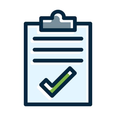 Kişisel ve Ticari Kullanım İçin Koyu Renk Simgelerini Doldurulmuş Gündem Vektörü Kalın Çizgisi