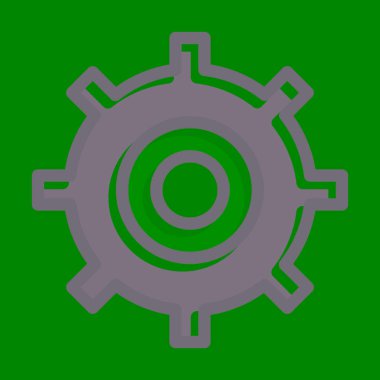 Kişisel ve Ticari Kullanım İçin Koyu Renk Simgelerini Doldurulmuş Ayarlar Vektör Kalın Çizgisi