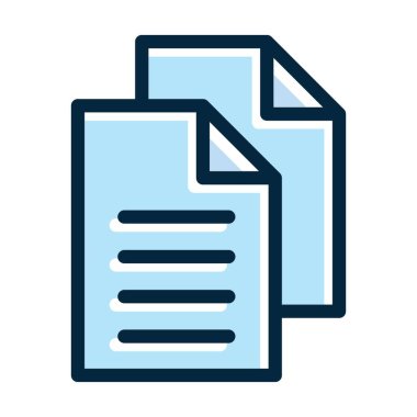 Kişisel ve Ticari Kullanım İçin Koyu Renk Simgeleri Doldurulmuş Dosya Vektörü Kalın Çizgisi