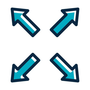 Kişisel ve ticari kullanım için Koyu Renk Simgelerini Doldurulmuş Vektör Kalın Çizgisini Büyüt