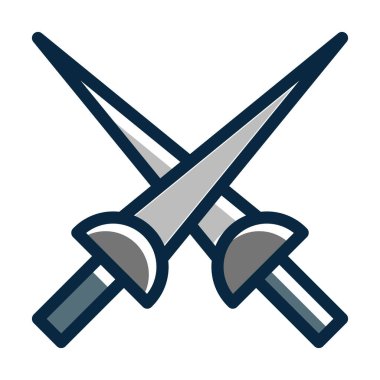 Eskrim Vektörü Kalın Çizgisi Kişisel ve Ticari Kullanım İçin Koyu Renk Simgeleri Dolduruldu