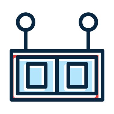 Puan Tablosu Kalın Çizgisi Kişisel ve Ticari Kullanım İçin Koyu Renk Simgeleri Dolduruldu