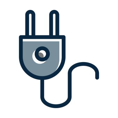 Koyu Renk Simgeleri Kişisel ve Ticari Kullanım İçin Doldurulmuş Eklenti Vektörü Kalın Çizgisi