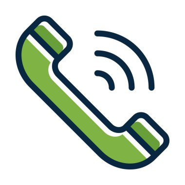 Kişisel ve ticari kullanım için Koyu Renk Simgeleri Doldurulmuş Telefon Vektörü Kalın Çizgisi