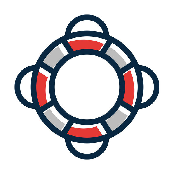 Lifebuoy Vector Thick Line Filled Dark Colors Icons For Personal And Commercial Use