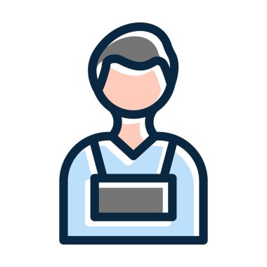 Kişisel ve Ticari Kullanım İçin Koyu Renk Simgeleri Doldurulmuş Mugshot Vektör Kalın Çizgisi