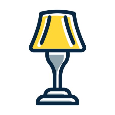 Lamba Vektörü Kalın Çizgisi Kişisel ve Ticari Kullanım İçin Koyu Renk Simgeleri Dolduruldu