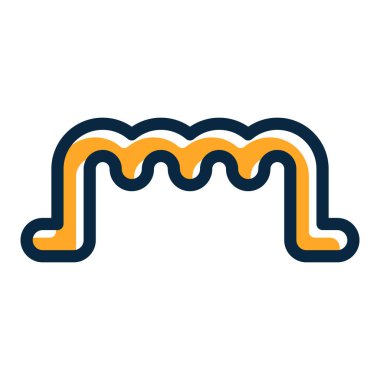 İndüktör Vektör Kalın Çizgisi Kişisel ve Ticari Kullanım İçin Koyu Renk Simgeleri Dolduruldu